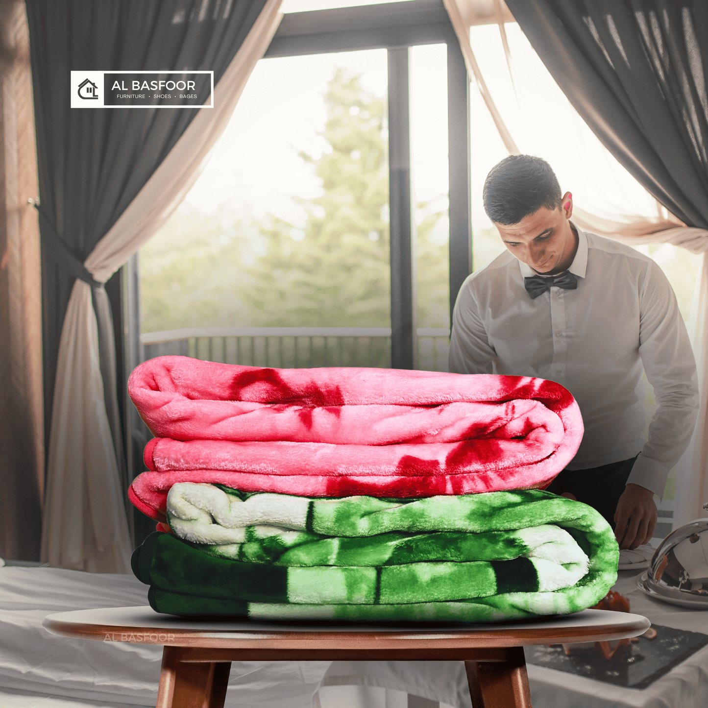 Al Basfoor Grande Single Pink Blanket 160×220 cm | 1.8kg |