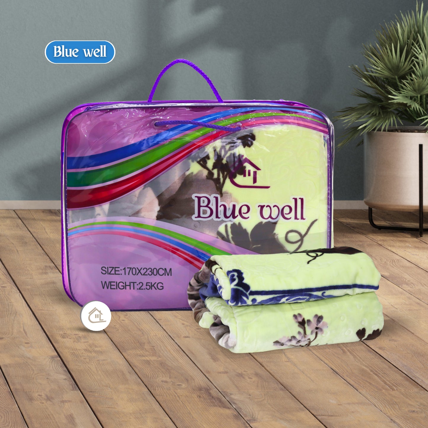 Blue Well Blanket Spread Out – Elegant Floral & Geometric Patterns
