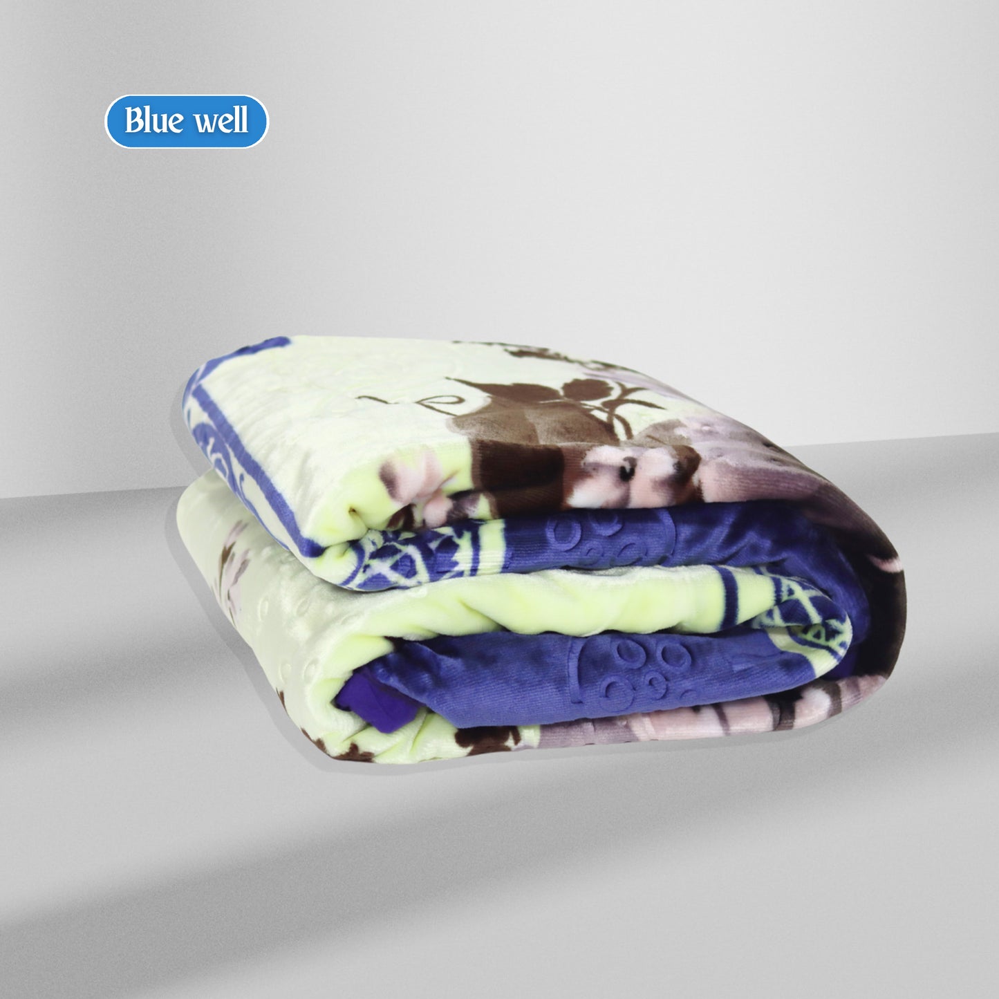 Al Basfoor Blue Well Blanket Purple-Cream | 170x230cm | 2.5 KG