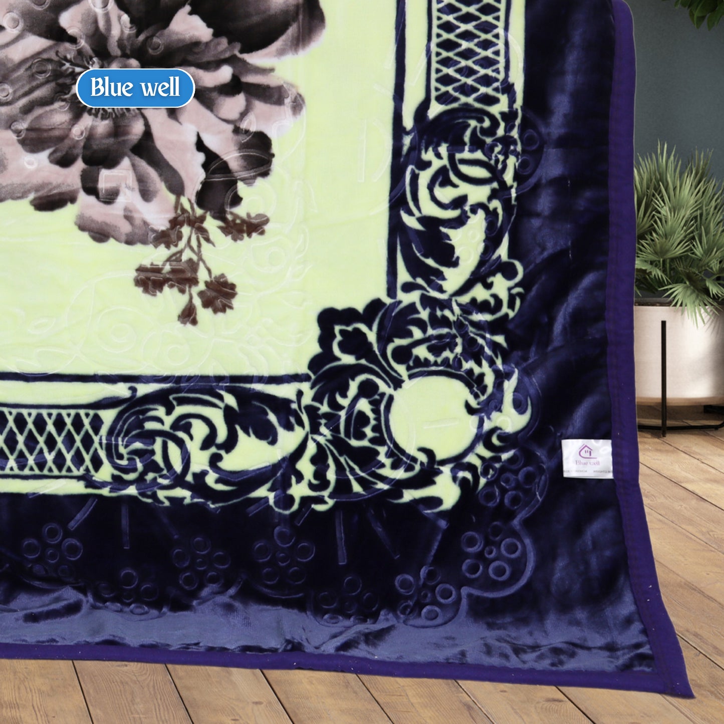 Blue Well Blanket Draped on Room – Stylish & Cozy Decor