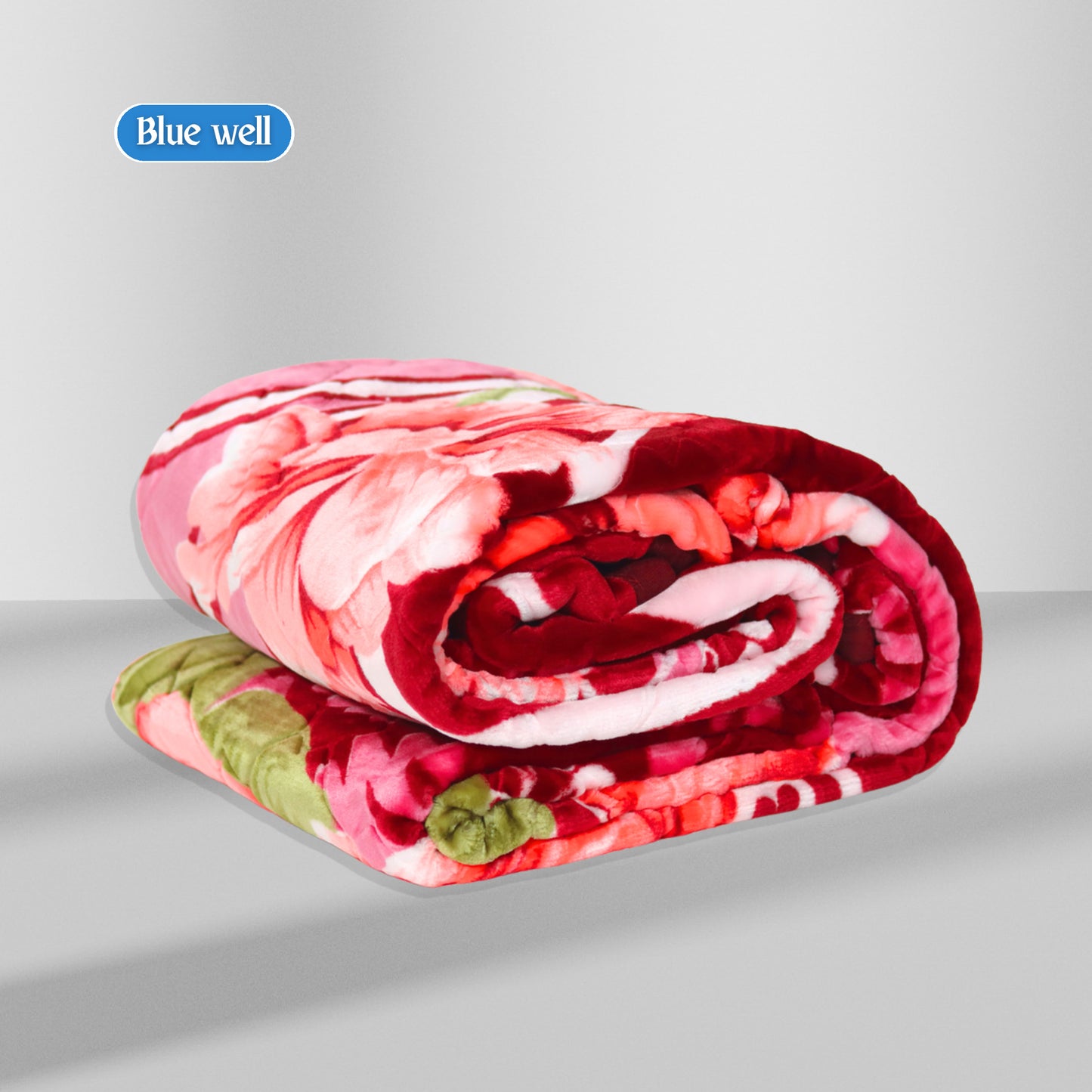 Al Basfoor Blue Well Blanket | 2.5 KG Lightweight | Red-Pink | 170x230cm
