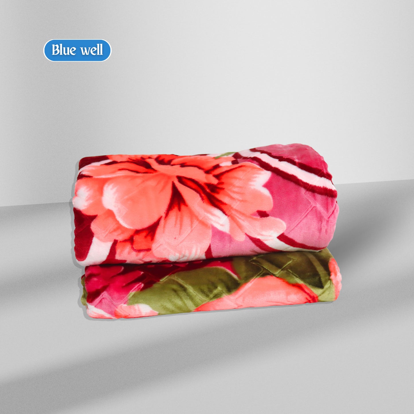 Al Basfoor Blue Well Blanket | 2.5 KG Lightweight | Red-Pink | 170x230cm