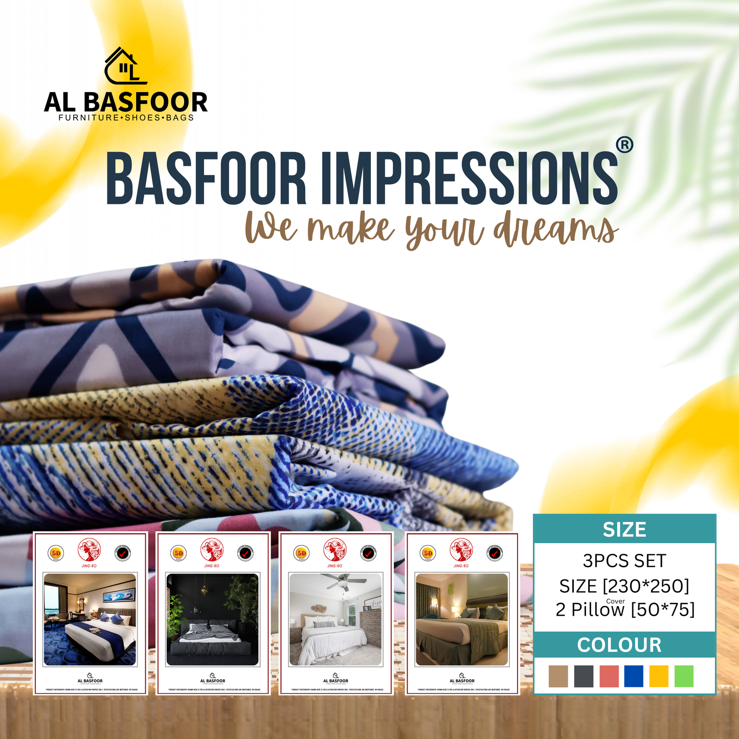 Al Basfoor Impression Double Bed Sheet