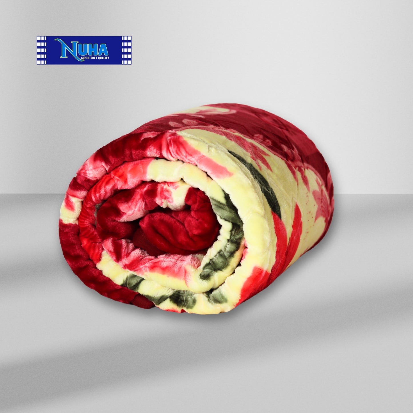 Nuha Single 2ply Multi-Red Blanket | 170 x 220 cm