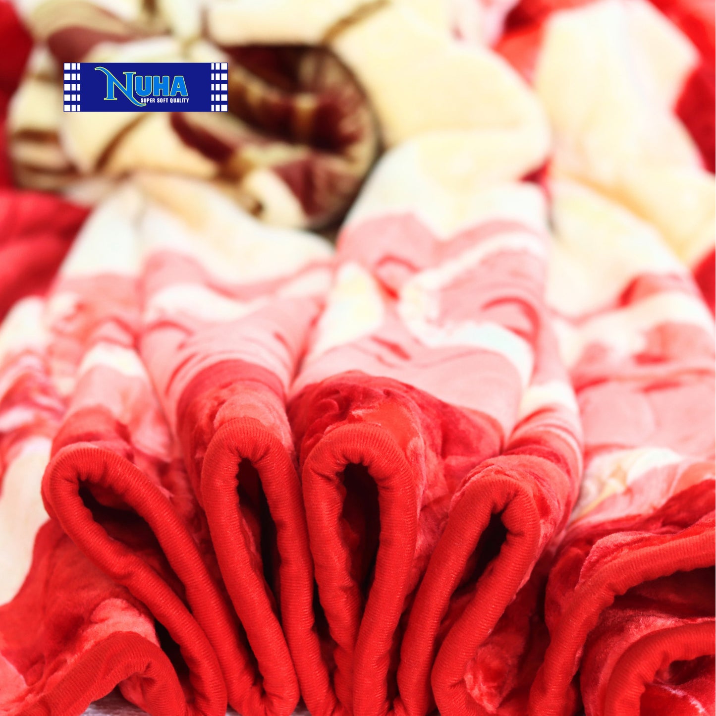 Nuha Single 2ply Multi-Red Blanket | 170 x 220 cm
