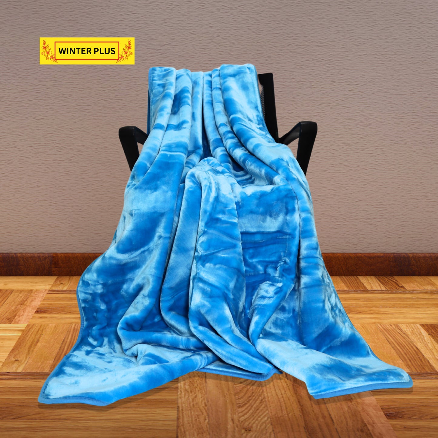 Premium Blanket Display – Minimalist Solid Color Dropped on chair