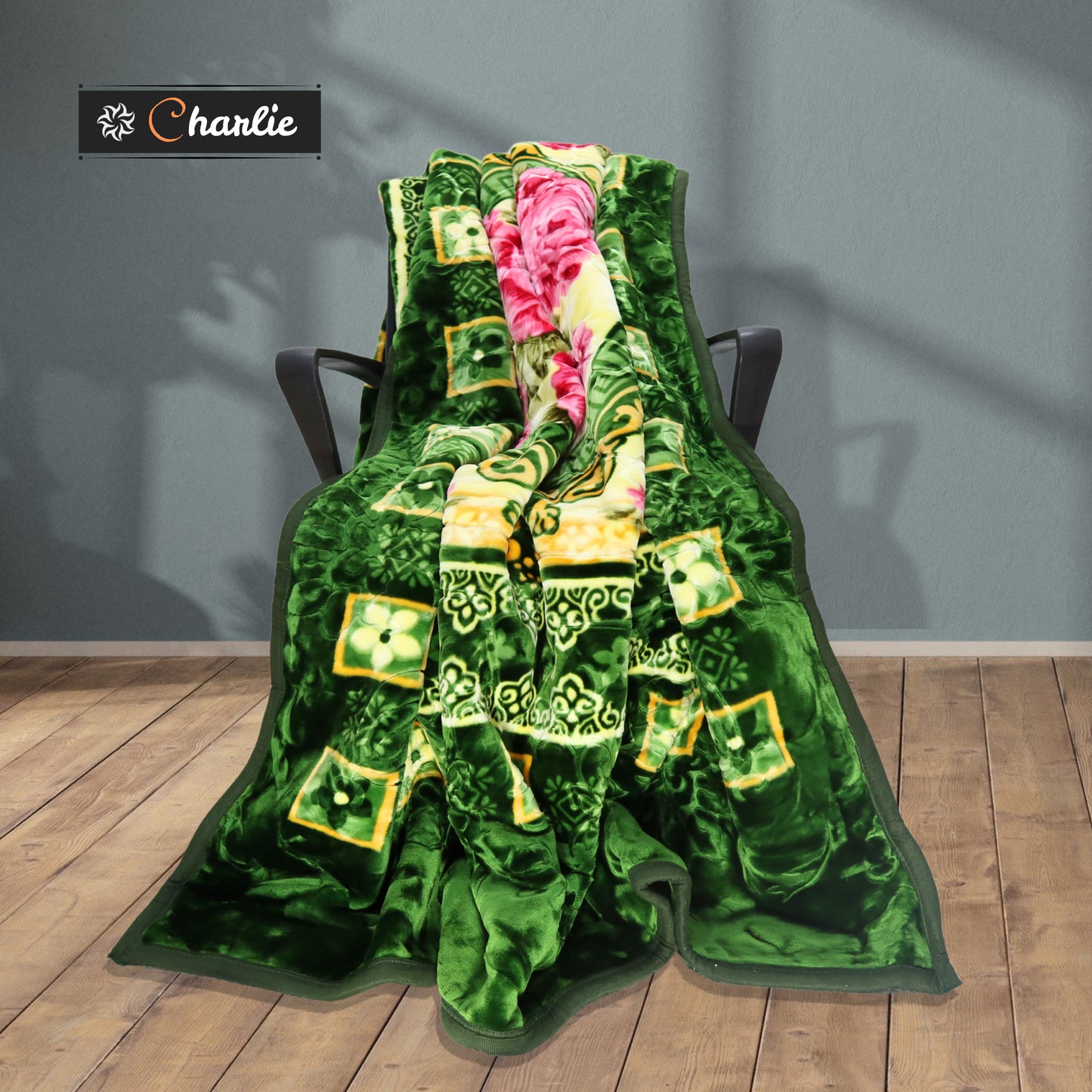 Charlie Premium Blanket Displayed on a Chair – 170x220 cm
