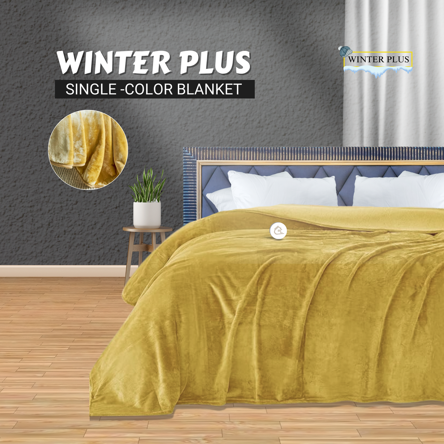 Winter Plus Single 2-Ply Blanket - Soft & Durable as bed room view