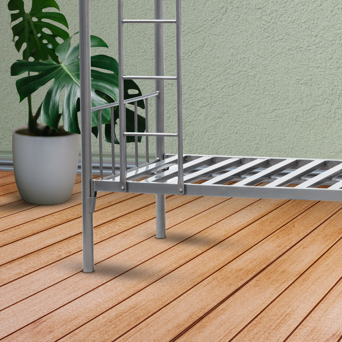 Heavy Duty H12 Silver Metal Bunk Bed Lite | 75 x 190 | 28 kg