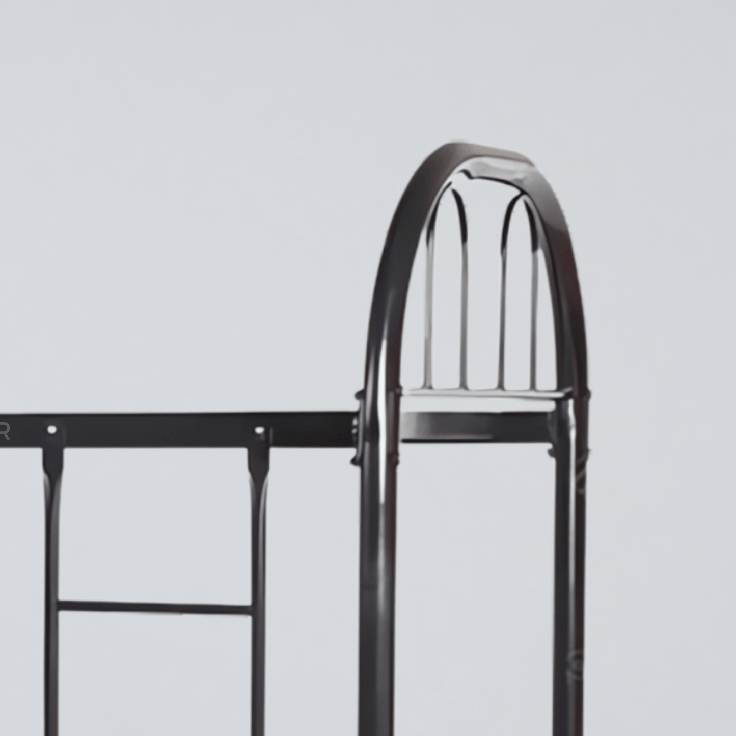 Heavy Duty (HD) Black Metal Bunk Bed with Wide Strip | 90x190 |