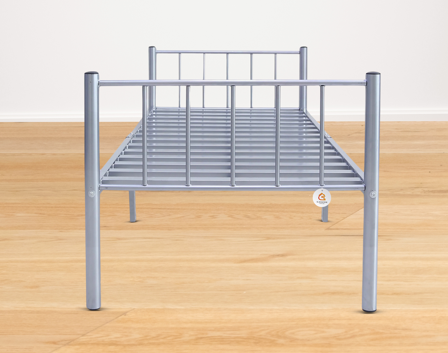 Heavy-Duty Single Metal Bed (6-Leg Support)