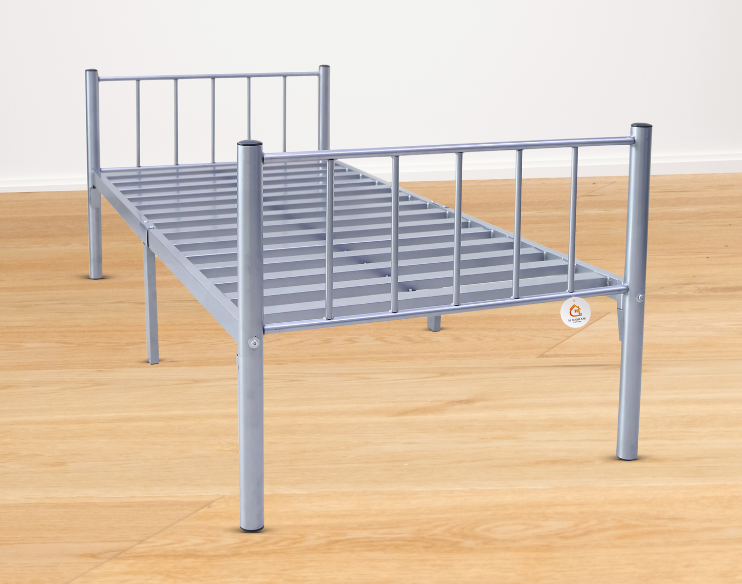 Heavy-Duty Single Metal Bed (6-Leg Support)