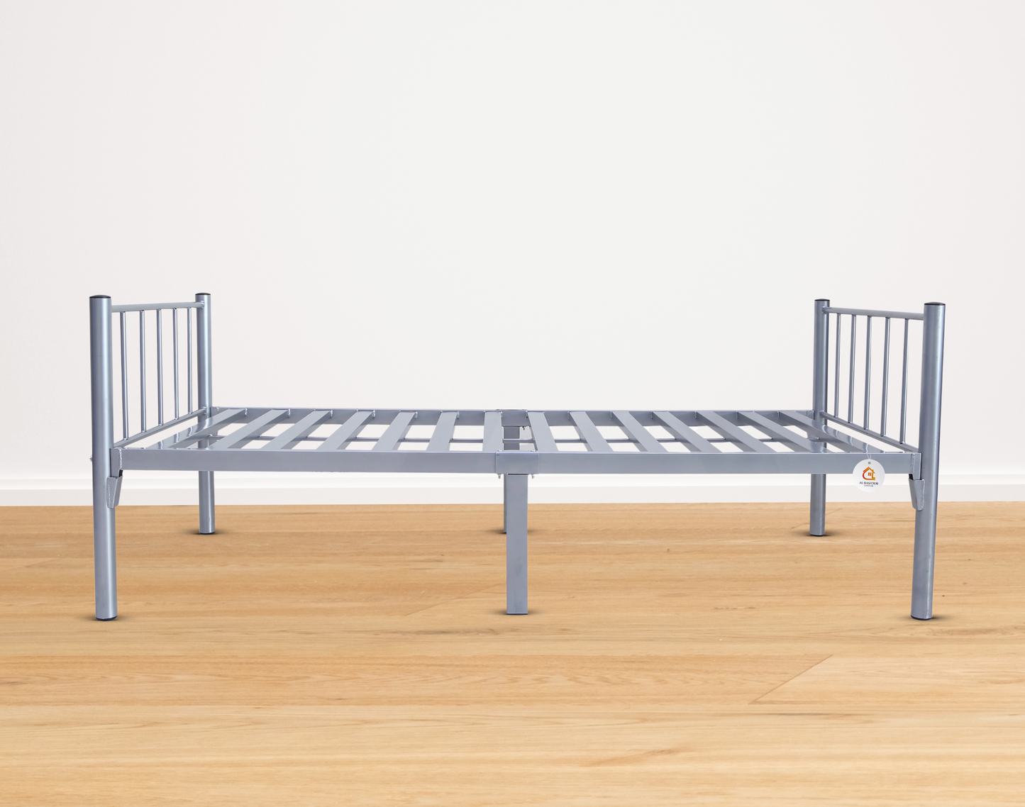 Heavy-Duty Single Metal Bed (6-Leg Support)