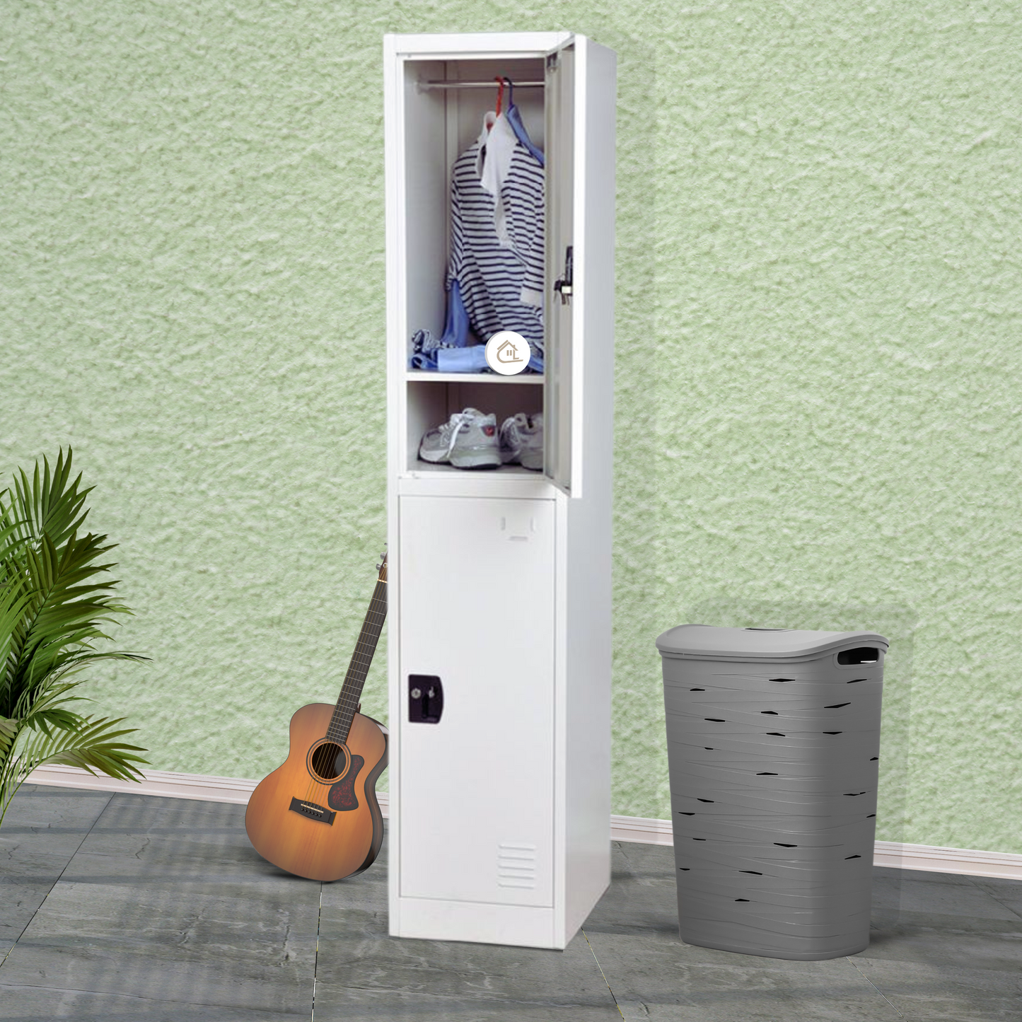 Double Door Steel Locker - French Grey
