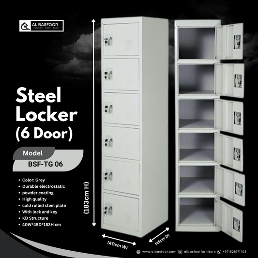 AL BASFOOR Steel Locker (6 Door) - BSF-TG 06