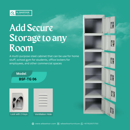 AL BASFOOR Steel Locker (6 Door) - BSF-TG 06