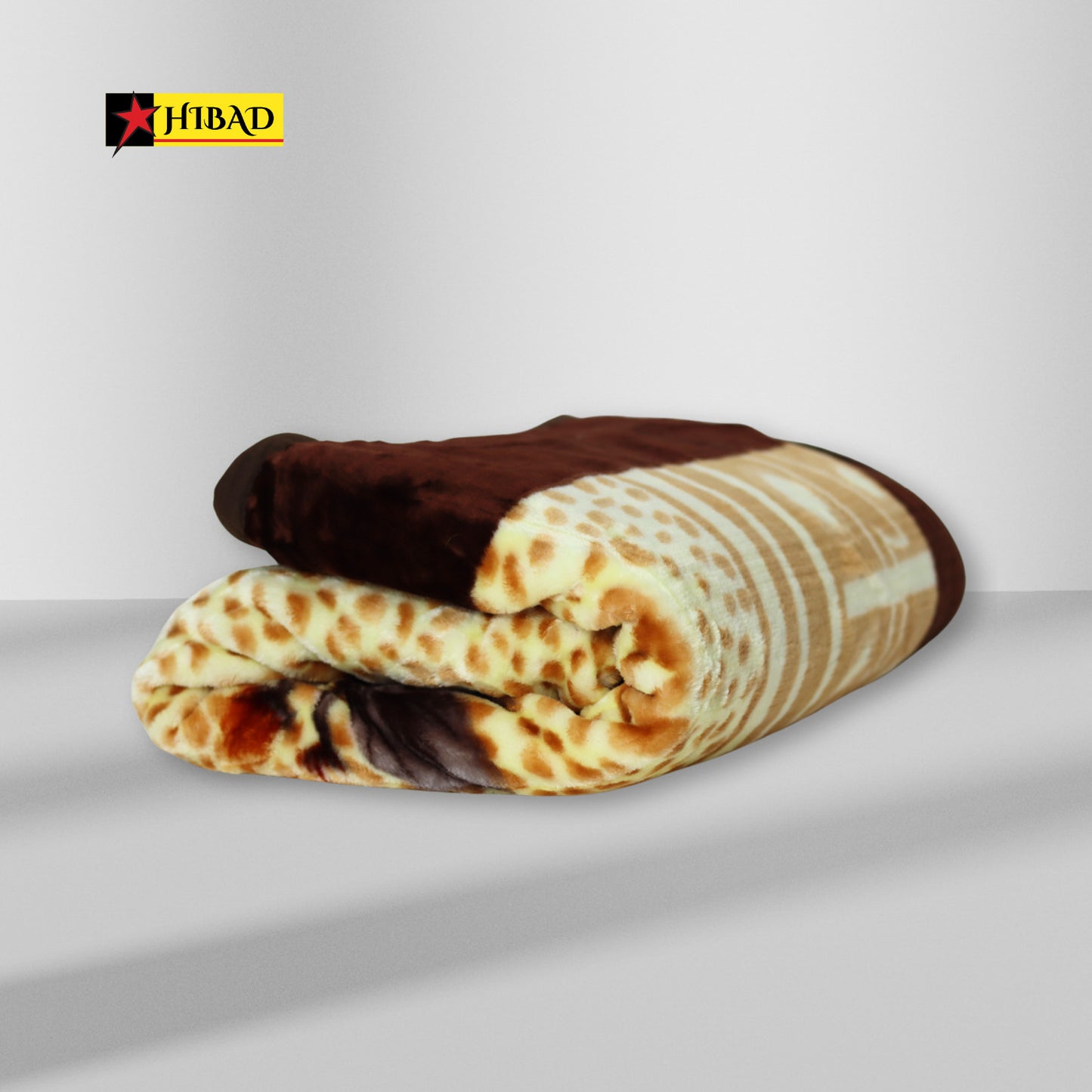 Hibad Single 2ply cream & Orange Blanket | 160 ×220 |