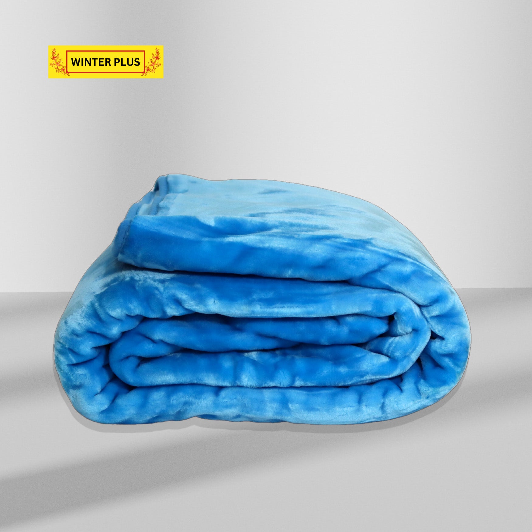 Winter Plus Blanket Folded – Solid Sky Blue Color