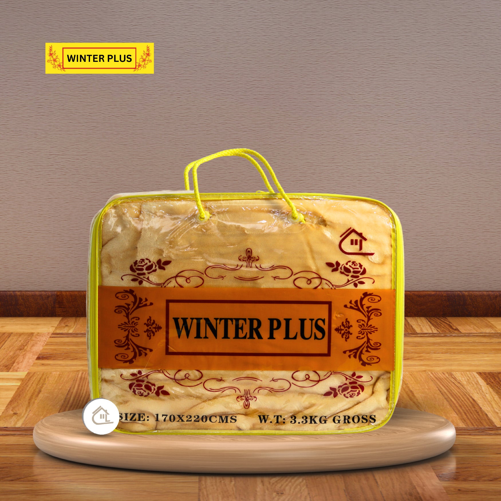 Winter Plus Blanket Packaging – Camel Yellow Color