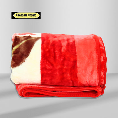 Al Basfoor Arabian Night Blanket| Red-Cream | – 170x230 cm