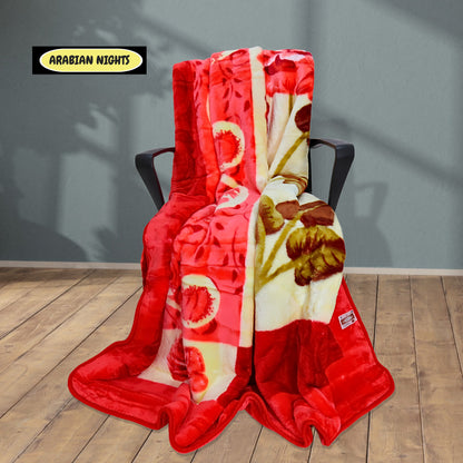 Al Basfoor Arabian Night Blanket| Red-Cream | – 170x230 cm