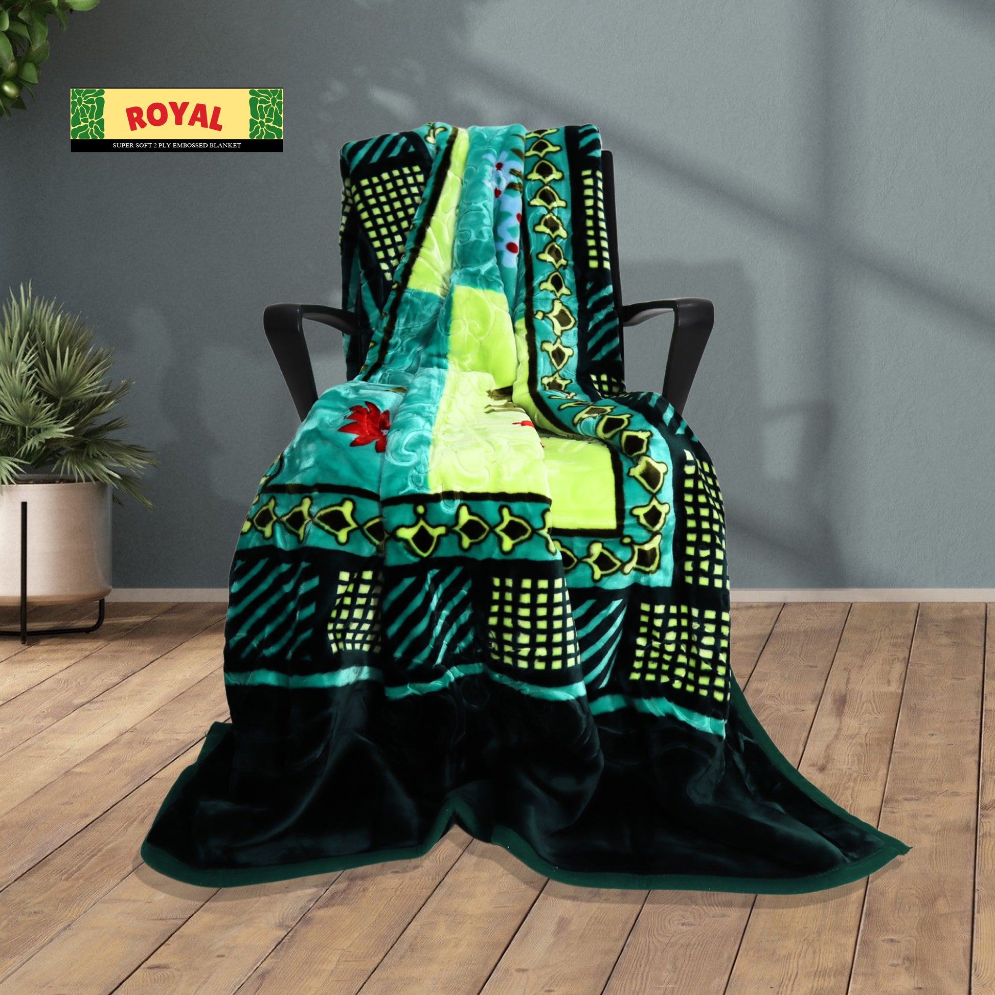 Royal Silk Blanket on Chair – Stylish Decor Display