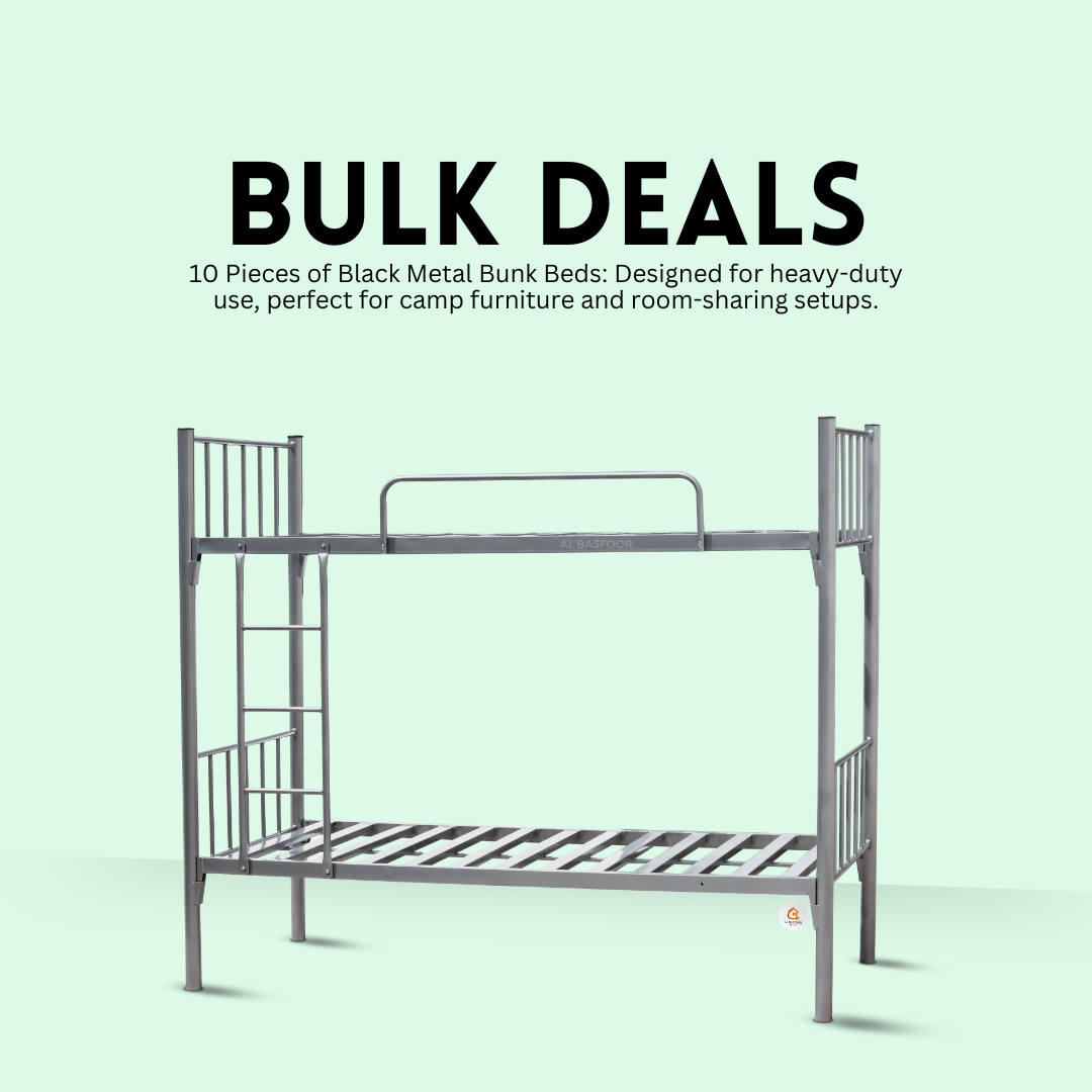 10pcs Heavy Duty (HD) Silver Metal Bunk Bed